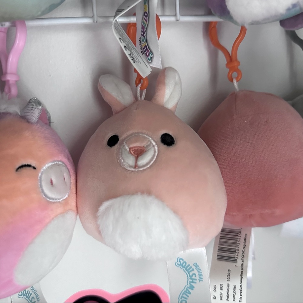 Quinn Kangaroo Squishmallows Pet Shop Squad Clip Keychain Animal
